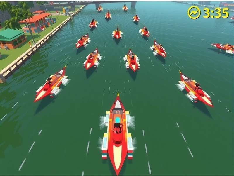 Glory Ganges Sprint gameplay screenshot showing boats racing on Ganges